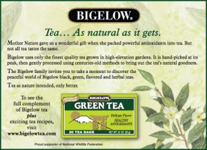 Tea... As natural as it gets. Green Tea ad