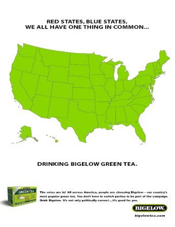 Bigelow Green Tea is a winner! Green State ad